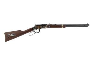 Henry Golden Boy 22lr lever action rifle features EMS tribute engravings